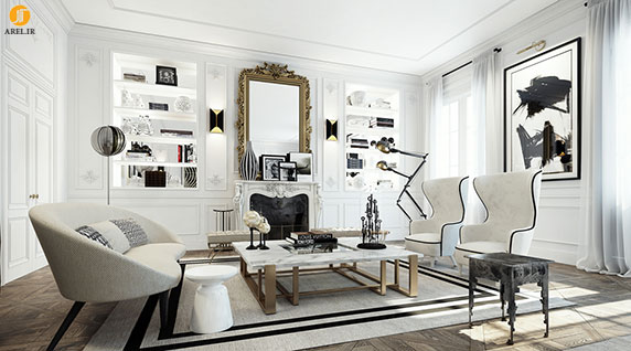  دکوراسیون داخلی 3 آپارتمان با رنگ سفید و با سبک های متفاوت