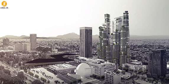 معماری کانسپچوآل آسمان خراش ابر کریدور در لس آنجلس