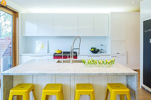 ایده هایی برای استفاده از رنگ سفید در دکوراسیون داخلی آشپزخانه