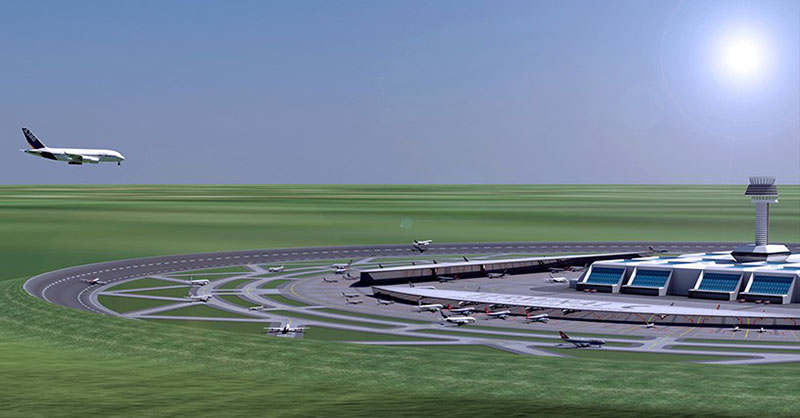 طراحی فرودگاه با باند پرواز بی انتها