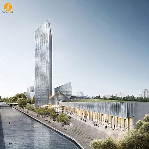 روبان آبی برگزیده رقابت طراحی برج مدرسه معماری دوبی