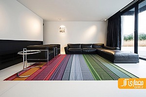 طراحی و دکوراسیون داخلی آپارتمان مدرن و روشن - رنگ های متضاد
