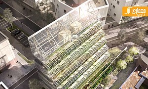 معماری پایدار: طراحی برج کشاورزی به شکل زیگورات در شهر پاریس
