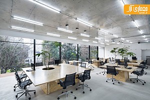 استفاده از گیاهان و طراحی داخلی دفتر کار در توکیو  