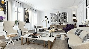طراحی داخلی 3 آپارتمان با رنگ سفید و با سبک های متفاوت
