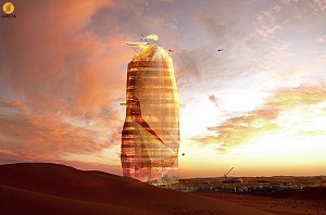 طراحی و معماری شهری عمودی و پایدار در بیابان صحرا