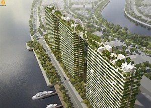 معماری سبز: طراحی پلی سبز بر فراز بلوک های آپارتمانی