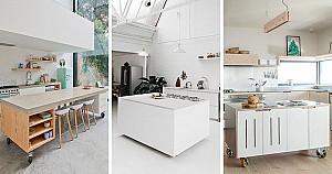 8 ایده طراحی آشپزخانه با کانتر های قابل حمل