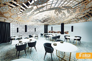 طراحی داخلی رستوران نور در اسپانیا، توسط الگوهای سنتی