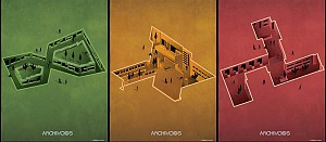 معماری های مشهور در وُیدهای نامرئی: اثر گرافیکی فدریکو بابینا