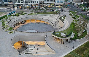 طراحی میدان شهری magok / مرکزی برای رفت و آمد در سئول