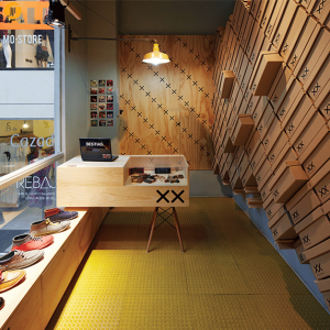 طراحی فروشگاه کفش در 12 متر مربع