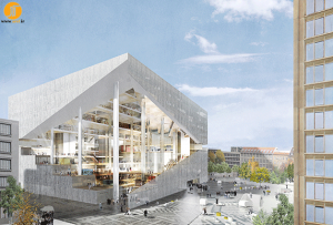 طرح گروه OMA از ساختمان رسانه ای برلین