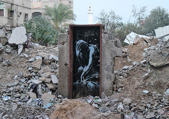 بنکسی،بنکسی در غزه،گرافیتی،آثار بنکسی