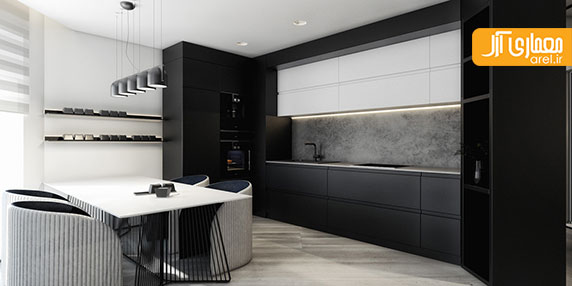 قسمت اول: طراحی داخلی منزل به سبک مینیمال با ترکیب رنگ های سفید و سیاه