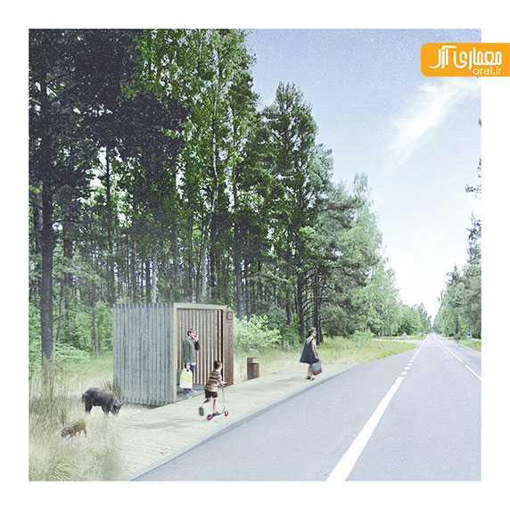 طراحی ایستگاه های اتوبوس برای اتصال 6 دهکده ی دور افتاده ی کشور  لیتوانی