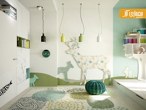 5 مورد طراحی داخلی خلاقانه و زیبای  اتاق خواب کودک