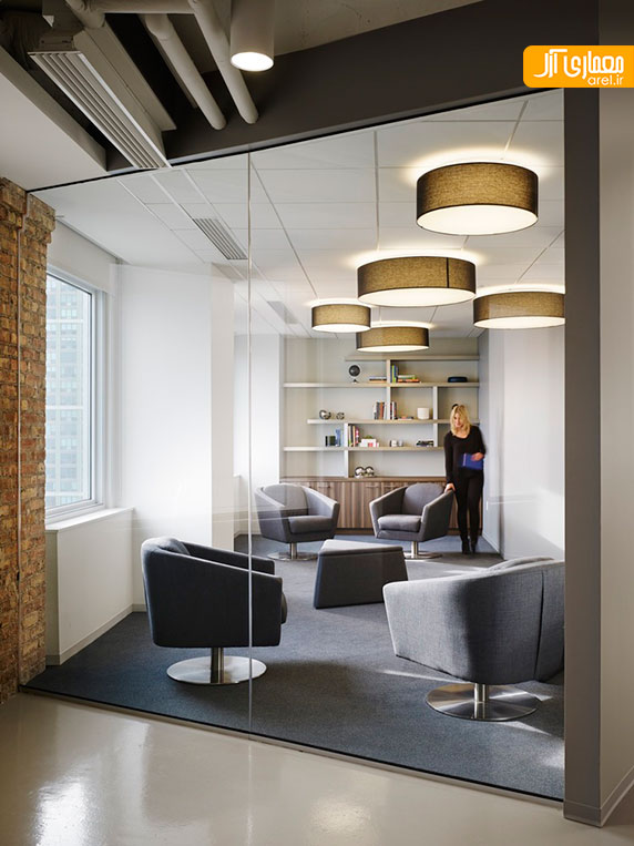 طراحی داخلی دفتر اداری شرکت آینده در شیکاگو