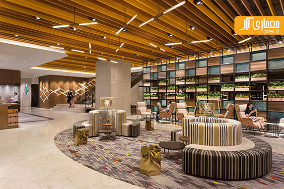 تصاویری از طراحی داخلی بخش های مختلف هتل Jen در سنگاپور