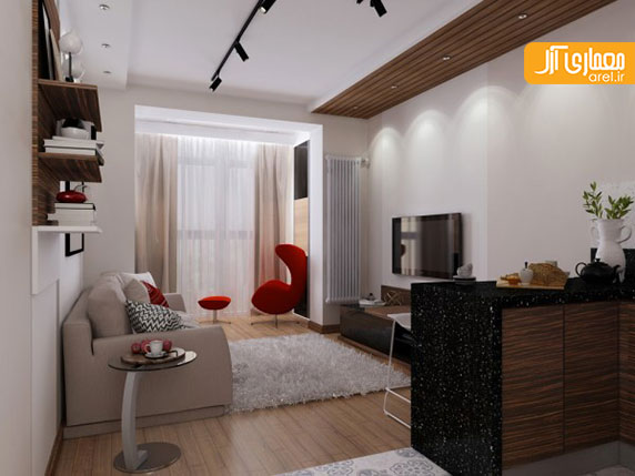 طراحی داخلی 4 آپارتمان کوچک با مساحت زیر 30 متر مربع به همراه پلان
