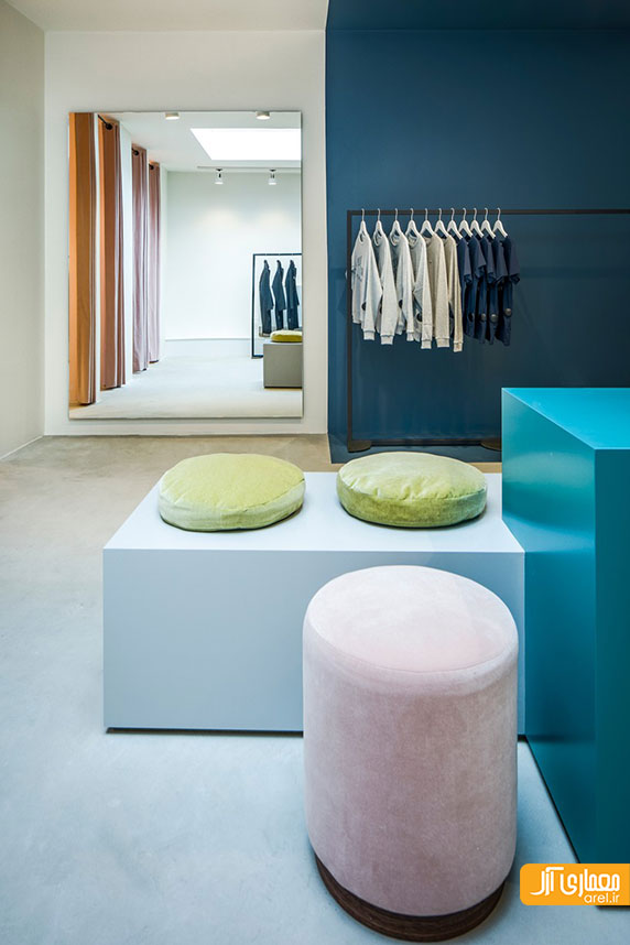 طراحی داخلی زیبای فروشگاه لباس پلیکان در آمستردام