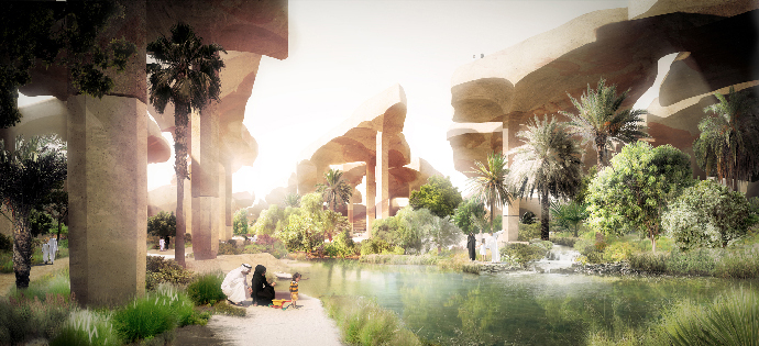 معماری پارک al fayah پارکی در کویر ، زنده کردن کویر ، معماری پارک