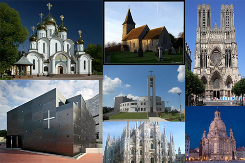 تغییر ظاهر کلیسا در طول دوره های مختلف معماری