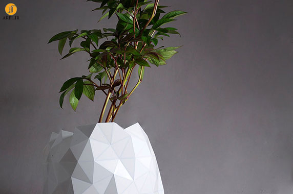 طراحی گلدان اریگامی که همراه با رشد گیاه بزرگتر می شود