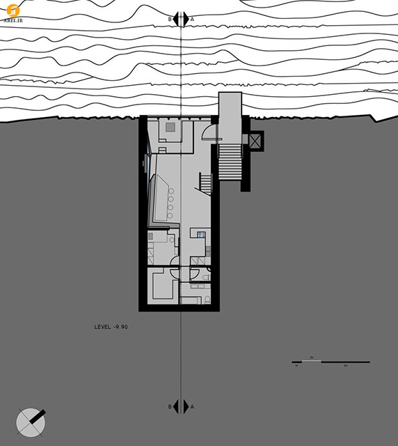 طراحی و معماری خانه ای در دل صخره ی رو به دریا