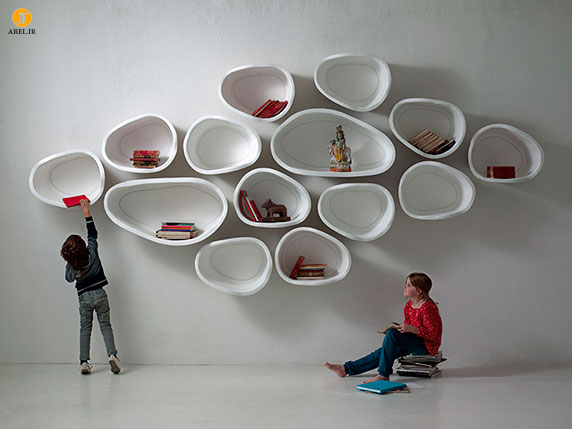 خلاقیت : قفسه های دیواری مدولار