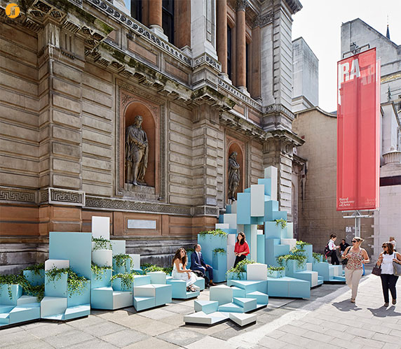 مبلمان خلاقانه : طراحی مبلمان شهری با  سرامیک