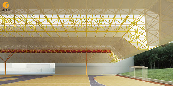 طراحی و معماری سازه ای سقف زمین بازی