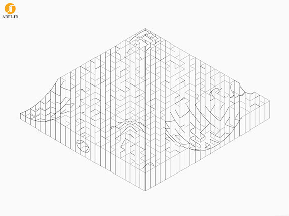 معماری و طراحی  هزارتو از جنس استیل