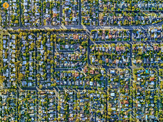 دیافراگم : عکاسی هوایی از ساختمان های شهر های نیویورک و لس آنجلس