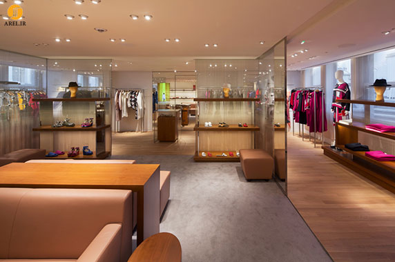 طراحی  دکوراسیون داخلی فروشگاه برند Hermès