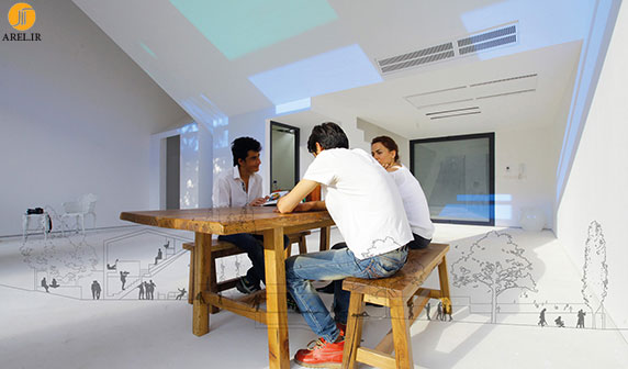 پنجره های بزرگ در معماری ویلای پورگان