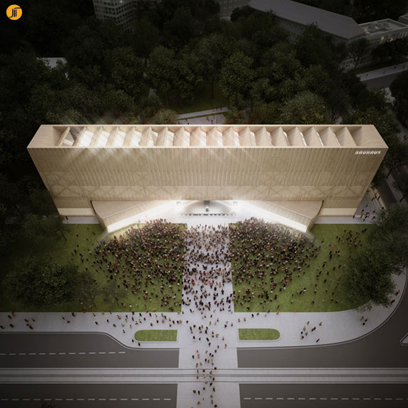 طراحی و معماری موزه باوهاوس با طبقه ای متحرک