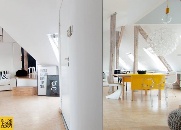 طراحی داخلی آپارتمان: ترکیب رنگ های شاد و خنثی در دکوراسیون داخلی