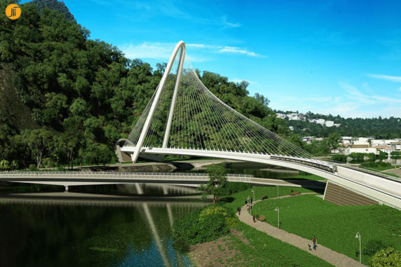 طراحی پل بر روی کانال بارا توسط سانتیاگو کالاتراوا