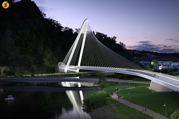 طراحی پل بر روی کانال بارا توسط سانتیاگو کالاتراوا