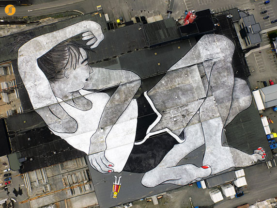 اجرا بزرگترین طراحی و  نقاشی شهری جهان در فستیوال هنر نروژ