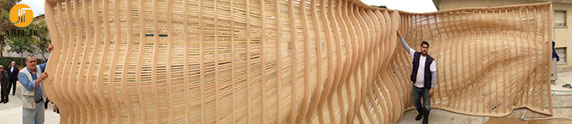 طراحی سردر ورودی چوبی برای رستوران