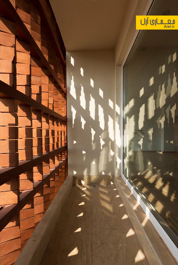 معماری ساختمان مسکونی آجرپوش شهرک اکباتان