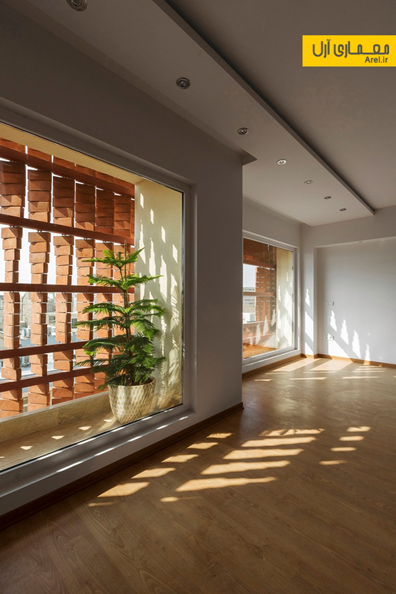 معماری ساختمان مسکونی آجرپوش شهرک اکباتان