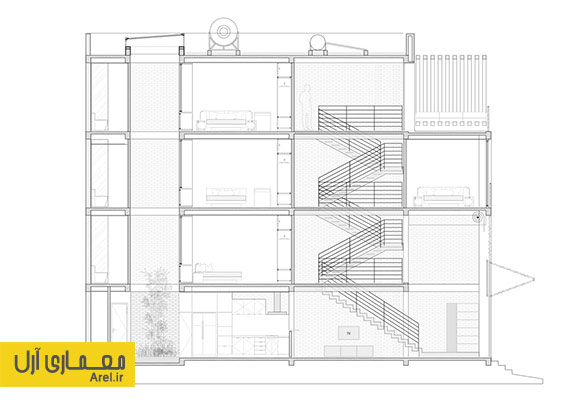 معماری و طراحی داخلی خانه ای باریک به عرض 4 متر در تایوان