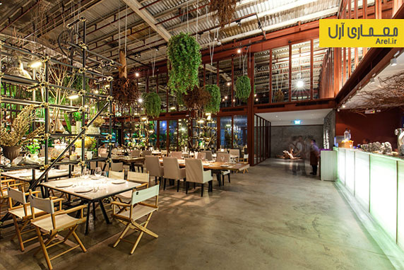 طراحی داخلی رستوران سبز ویواریوم در بانکوک