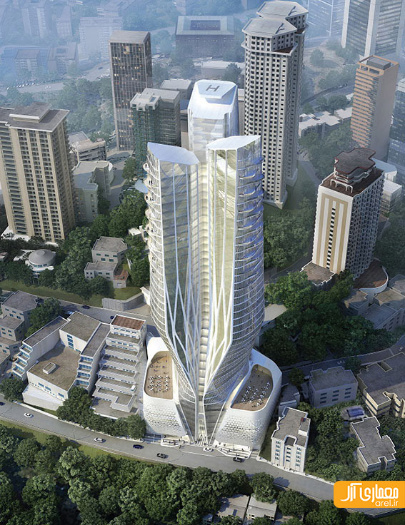 معماری هتل فرشته، اثر زاها حدید در تهران معماری هتل فرشته، اثر زاها حدید در تهران