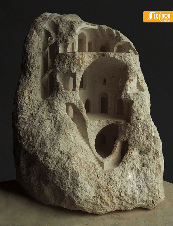 مجسمه های سنگی معماری در ابعاد کوچک، اثر Matthew Simmonds مجسمه های سنگی معماری در ابعاد کوچک، اثر Matthew Simmonds