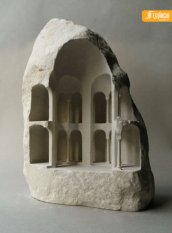 مجسمه های سنگی معماری در ابعاد کوچک، اثر Matthew Simmonds مجسمه های سنگی معماری در ابعاد کوچک، اثر Matthew Simmonds