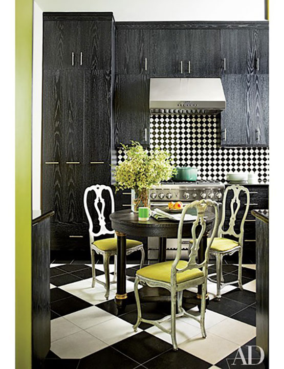 دکوراسیون داخلی آشپزخانه با تم رنگی مشکی